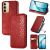 Чехол Deexe Rhombus Wallet для Realme C75 - Red: фото 1 из 9