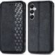 Чехол Deexe Rhombus Wallet для Samsung Galaxy A55 (A556) - Black (348181B). Фото 1 из 6