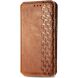 Чехол Deexe Rhombus Wallet для Samsung Galaxy S26 FE - Brown (412727Z). Фото 4 из 6