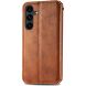Чехол Deexe Rhombus Wallet для Samsung Galaxy S26 FE - Brown (412727Z). Фото 5 из 6