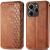 Чехол Deexe Rhombus Wallet для TECNO Spark 20 Pro - Brown: фото 1 из 6
