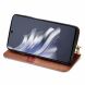 Чехол Deexe Rhombus Wallet для TECNO Spark 20 Pro - Brown (345422Z). Фото 3 из 6