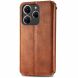 Чехол Deexe Rhombus Wallet для TECNO Spark 20 Pro - Brown (345422Z). Фото 5 из 6
