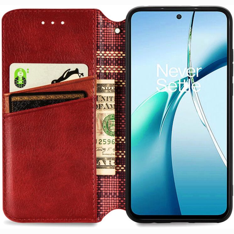 Чохол Deexe Rhombus Wallet для Xiaomi 17T Pro - Red: фото 3 з 8