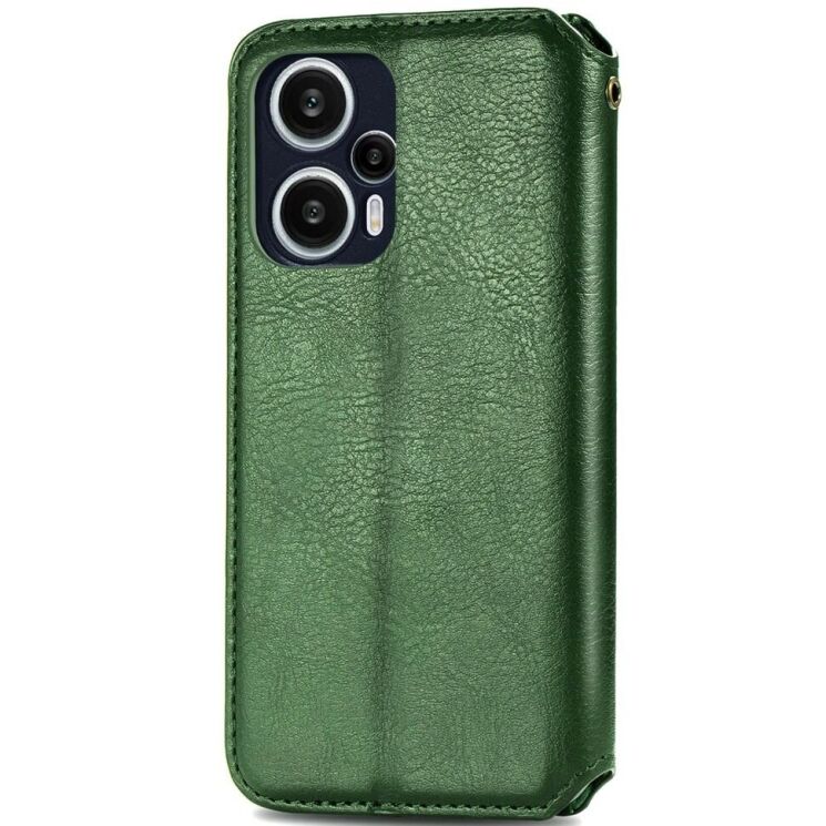 Чехол Deexe Rhombus Wallet для Xiaomi Poco F5 / Redmi Note 12 Turbo - Green: фото 5 из 6