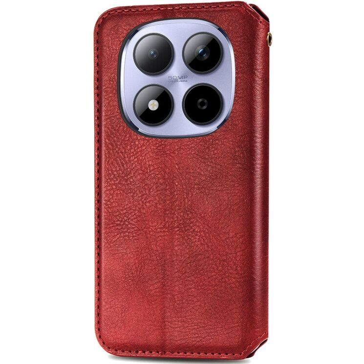 Чохол Deexe Rhombus Wallet для Xiaomi Redmi Note 15 Pro 5G - Red: фото 6 з 11