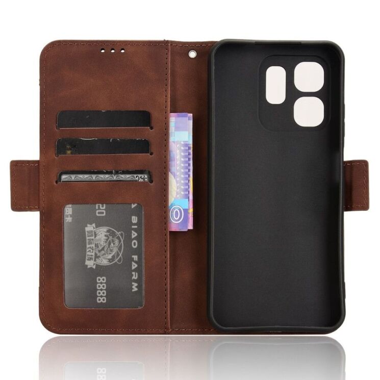 Чехол Deexe Wallet Stand для Infinix Smart 9 (X6532) / Hot 50i (X6531) - Brown: фото 5 из 7