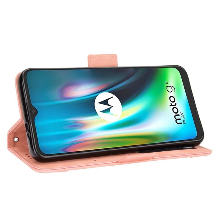 Чохол-книжка з кишеньками Deexe Wallet Stand для Motorola Moto E7 Plus / Moto G9 Play - Pink: фото 6 з 12