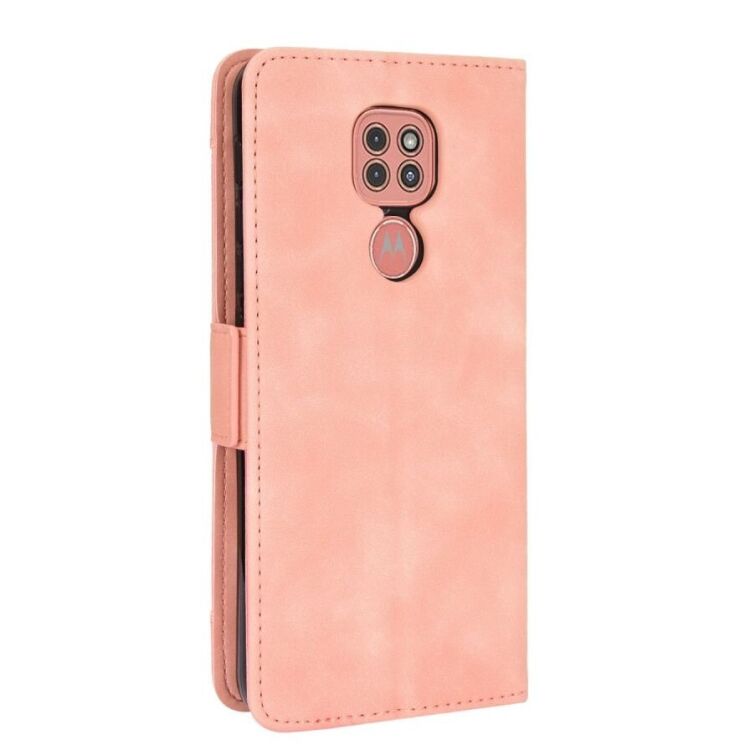 Чохол-книжка з кишеньками Deexe Wallet Stand для Motorola Moto E7 Plus / Moto G9 Play - Pink: фото 7 з 12
