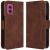Чехол Deexe Wallet Stand для Motorola Moto G55 - Brown: фото 1 из 7