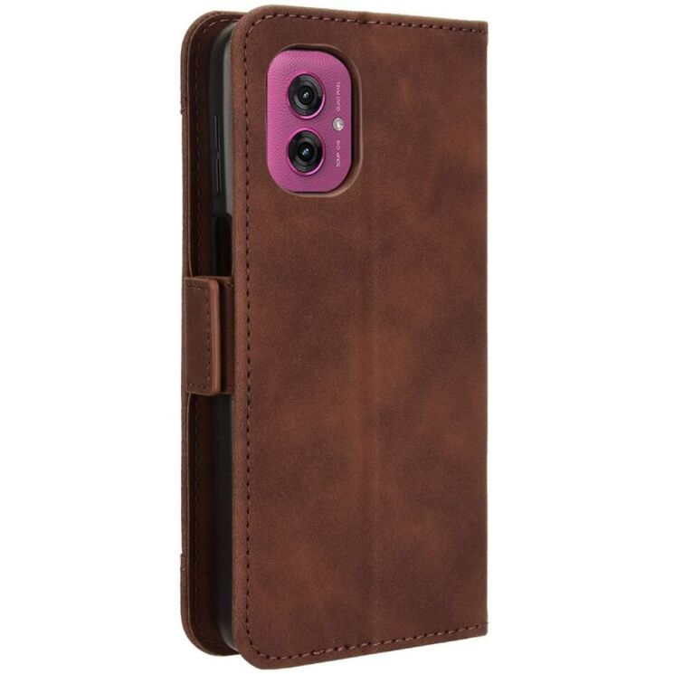 Чехол Deexe Wallet Stand для Motorola Moto G55 - Brown: фото 6 из 7