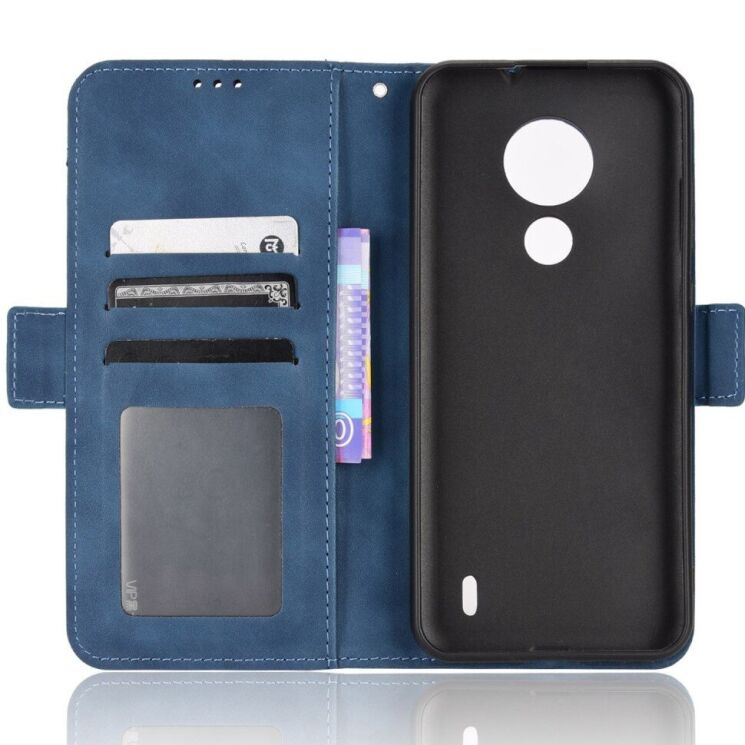 Чехол Deexe Wallet Stand для Nokia C21 - Blue: фото 7 из 11