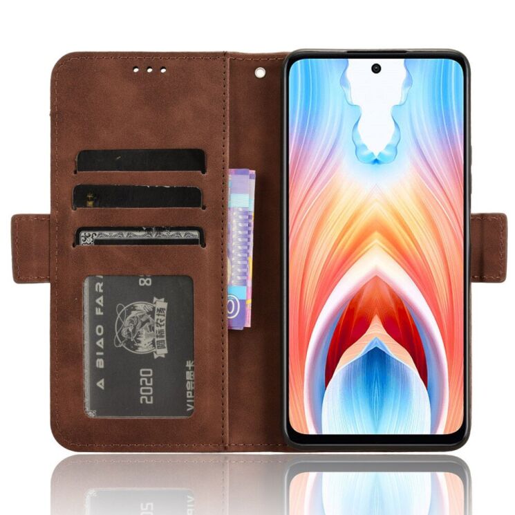 Чехол Deexe Wallet Stand для OnePlus Nord N30 SE - Brown: фото 3 из 7