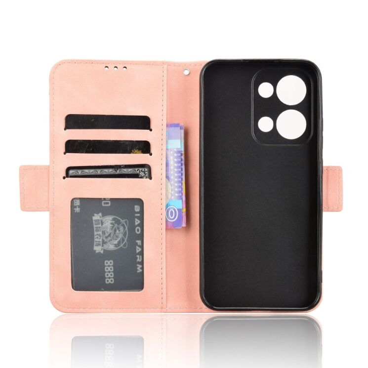 Чохол Deexe Wallet Stand для OPPO Reno 13 5G - Pink: фото 5 з 7