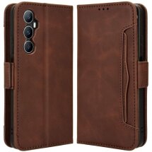 Чехол Deexe Wallet Stand для Realme C65 - Brown: фото 1 из 8
