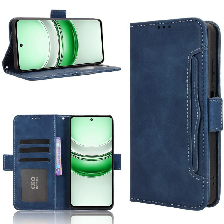 Чохол Deexe Wallet Stand для Realme C71 - Blue: фото 8 з 14