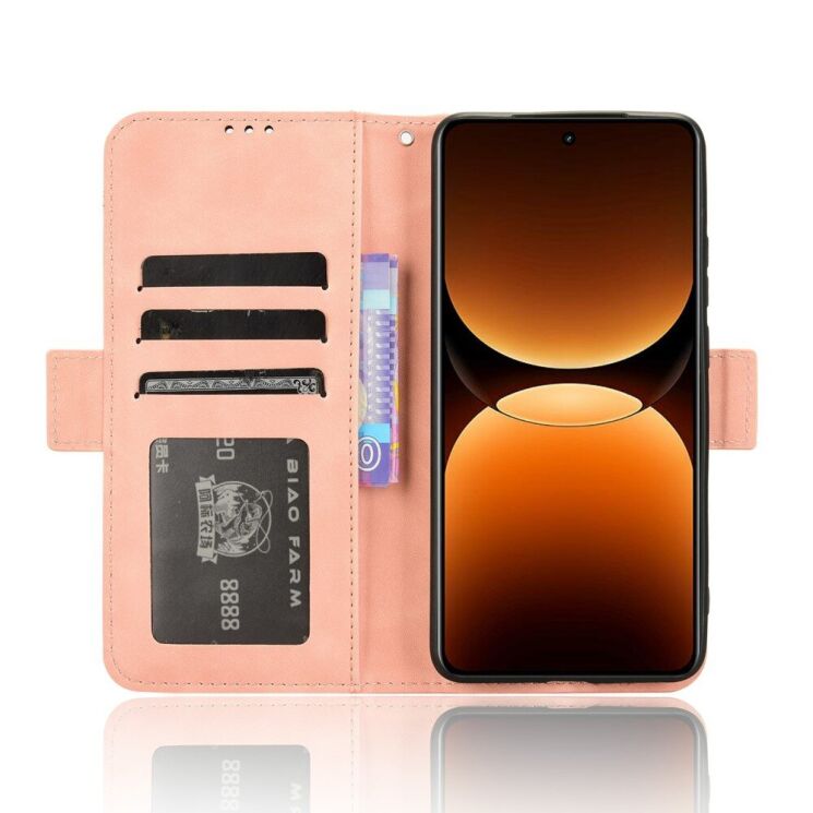 Чехол Deexe Wallet Stand для Realme GT 7 Pro - Pink: фото 4 из 7