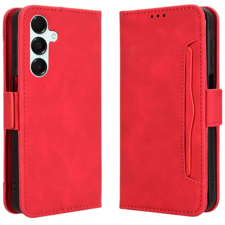Чохол Deexe Wallet Stand для Samsung Galaxy A16 (A165) / Galaxy A26 (A266) / Galaxy A17 (A176) - Red: фото 1 з 15