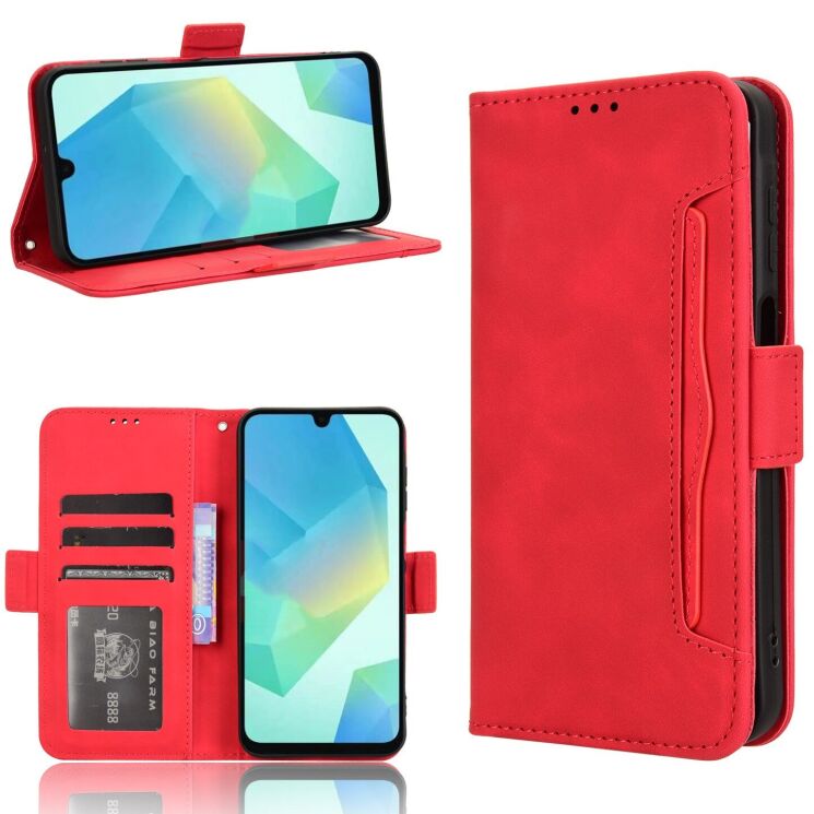 Чохол Deexe Wallet Stand для Samsung Galaxy A16 (A165) / Galaxy A26 (A266) / Galaxy A17 (A176) - Red: фото 8 з 15