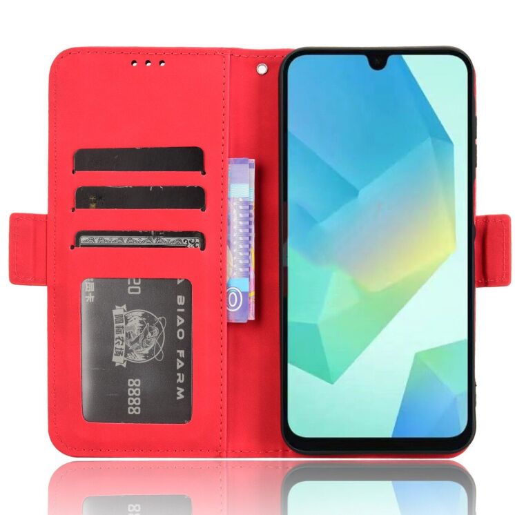 Чохол Deexe Wallet Stand для Samsung Galaxy A16 (A165) / Galaxy A26 (A266) / Galaxy A17 (A176) - Red: фото 5 з 15