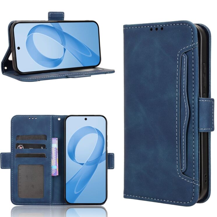 Чохол Deexe Wallet Stand для Xiaomi Poco F8 Pro - Blue: фото 7 з 15
