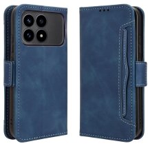 Чохол Deexe Wallet Stand для Xiaomi Poco F8 Pro - Blue: фото 1 з 15