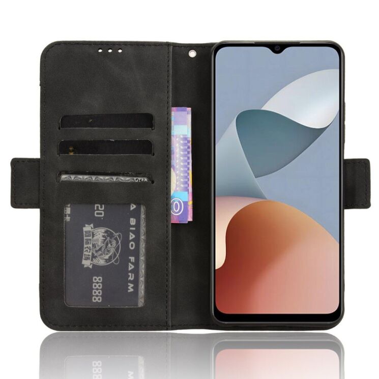 Чехол Deexe Wallet Stand для ZTE Blade A34 - Black: фото 3 из 7