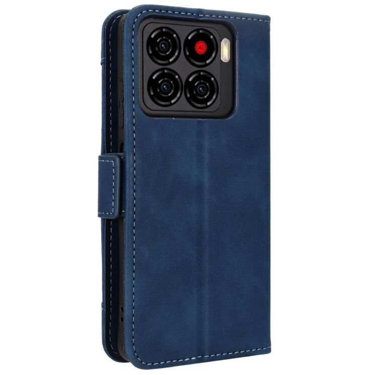 Чехол-книжка с кармашками Deexe Wallet Stand для ZTE Blade A56 - Blue: фото 7 из 15