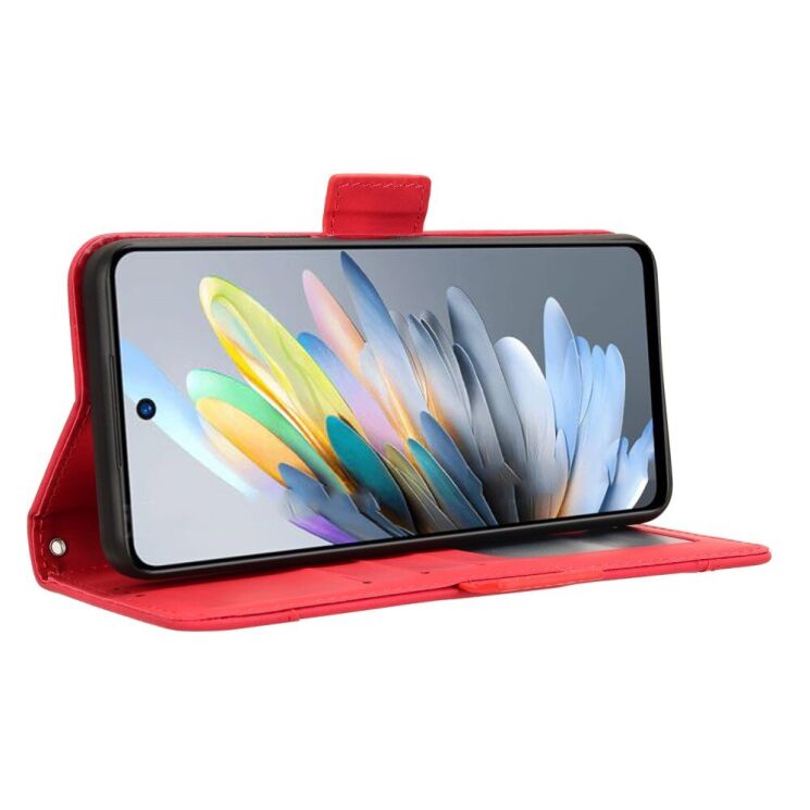 Чохол Deexe Wallet Stand для ZTE Blade A75 - Red: фото 4 з 7
