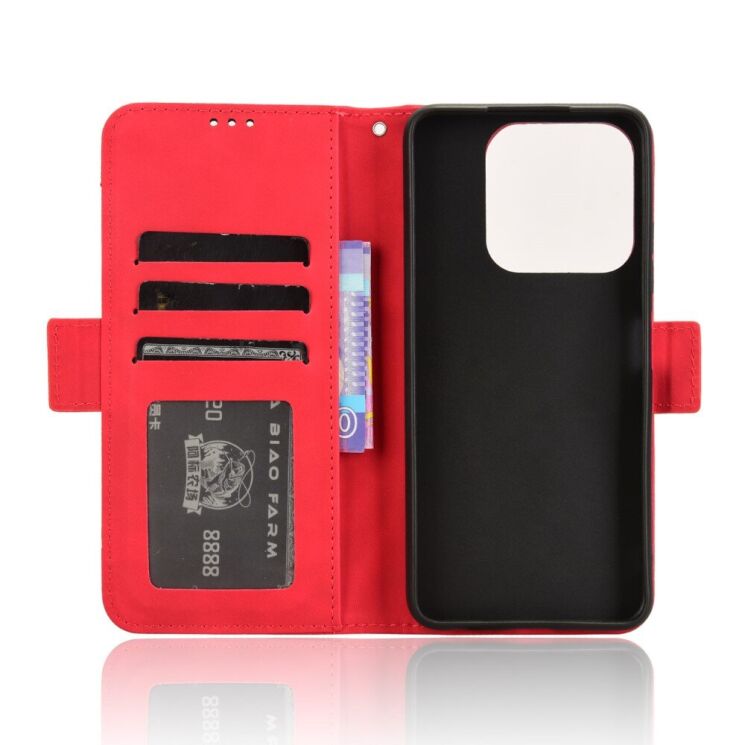 Чохол Deexe Wallet Stand для ZTE Blade A75 - Red: фото 5 з 7