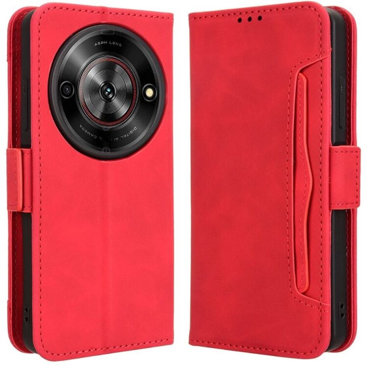Чехол Deexe Wallet Stand для ZTE Nubia Focus - Red: фото 1 из 7