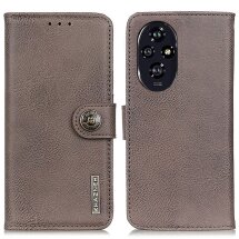 Чехол KHAZNEH Leather Wallet для Honor 200 Pro - Khaki: фото 1 из 8