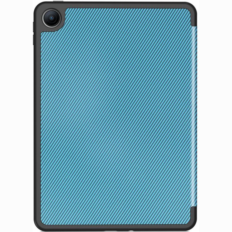 Чохол-книжка Deexe Carbon Folio для Xiaomi Redmi Pad 2 SE / Pad 2 9.7 - Sky Blue: фото 3 з 11