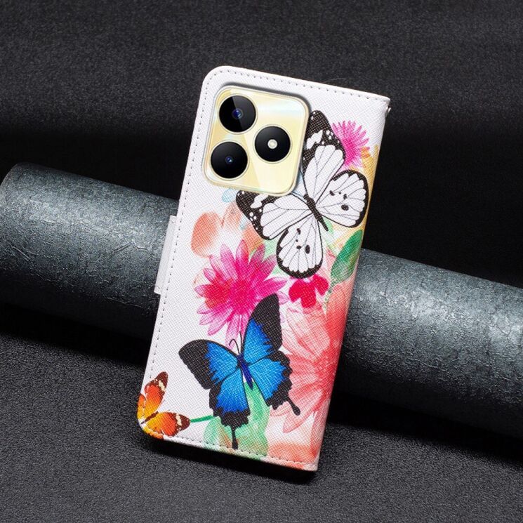 Чехол-книжка Deexe Color Wallet для Realme C53 / C51 - Two Butterflies: фото 3 из 8