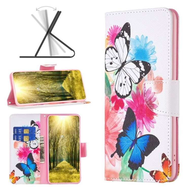 Чехол-книжка Deexe Color Wallet для Realme C53 / C51 - Two Butterflies: фото 6 из 8