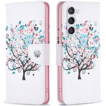 Чехол-книжка Deexe Color Wallet для Samsung Galaxy S24 (S921) / Galaxy S25 (S931) - Flower Tree: фото 1 из 7