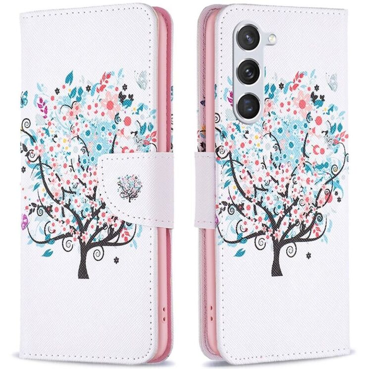 Чехол-книжка Deexe Color Wallet для Samsung Galaxy S24 (S921) / Galaxy S25 (S931) - Flower Tree: фото 1 из 7