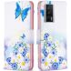 Чехол-книжка Deexe Color Wallet для Xiaomi Poco F5 Pro / Redmi K60 / Redmi K60 Pro - Butterfly and Flowers (327221J). Фото 1 из 8