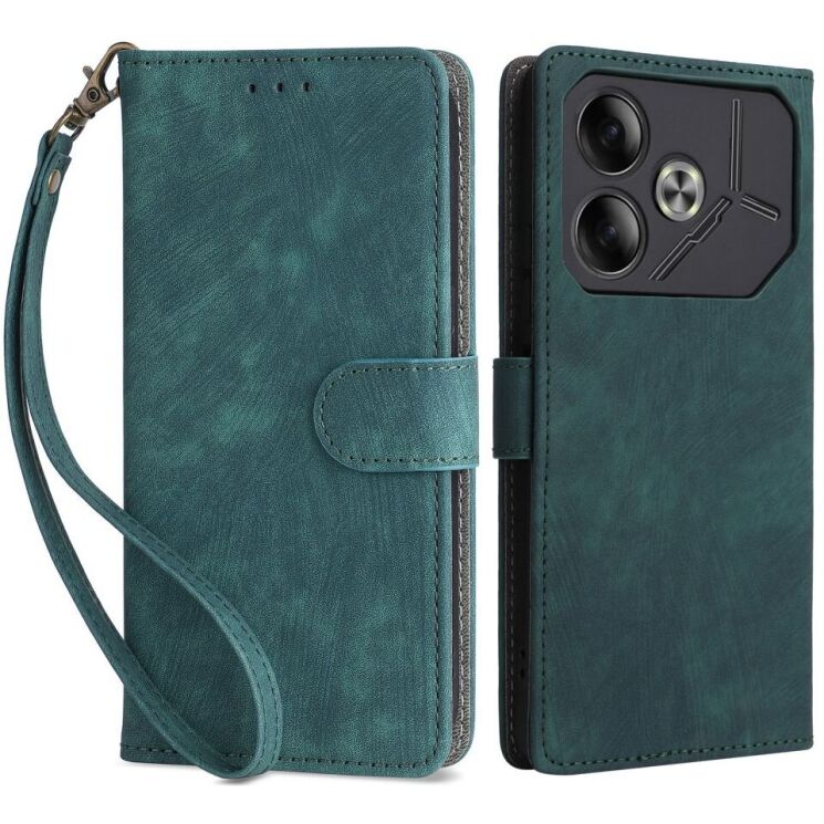 Чехол-книжка Deexe Delta Book для TECNO Pova 6 - Green: фото 1 из 8