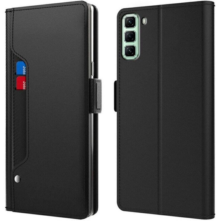 Чехол-книжка Deexe Eclipse Wallet для Infinix Hot 50 - Black: фото 1 из 9
