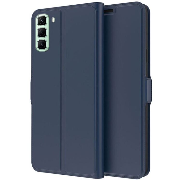 Чехол-книжка Deexe Faro Wallet для Infinix Hot 60 Pro Plus - Blue (387914L) Чехол-книжка Deexe Faro Wallet для Infinix Hot 60 Pro Plus - Blue: фото 1 из 7