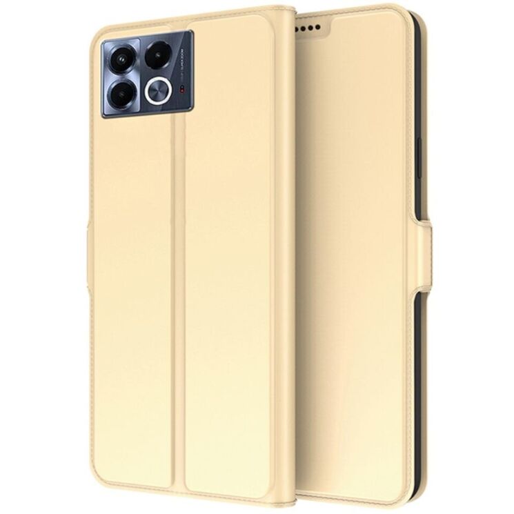 Чехол-книжка Deexe Faro Wallet для Infinix Note 40 - Gold: фото 1 из 7