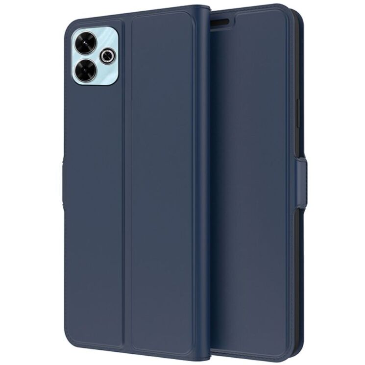 Чехол-книжка Deexe Faro Wallet для Xiaomi Redmi 13 - Blue: фото 1 из 7