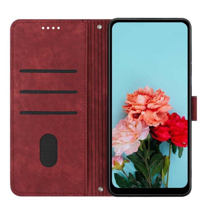 Чехол-книжка Deexe Lines Series для Infinix Hot 30 Play (X6835B) - Red: фото 2 из 12