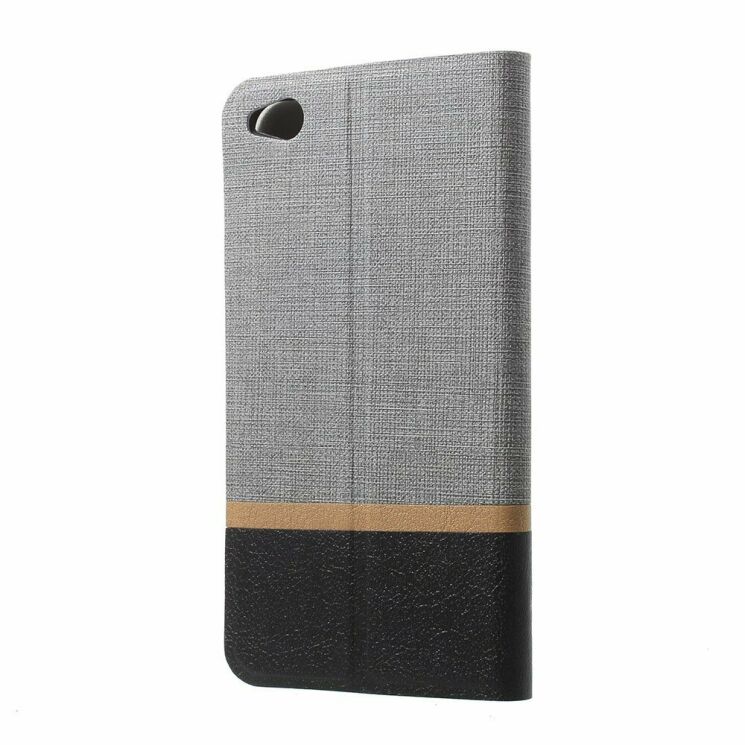 Чехол-книжка Deexe Lines Texture для Xiaomi Redmi Go - Grey: фото 3 из 6