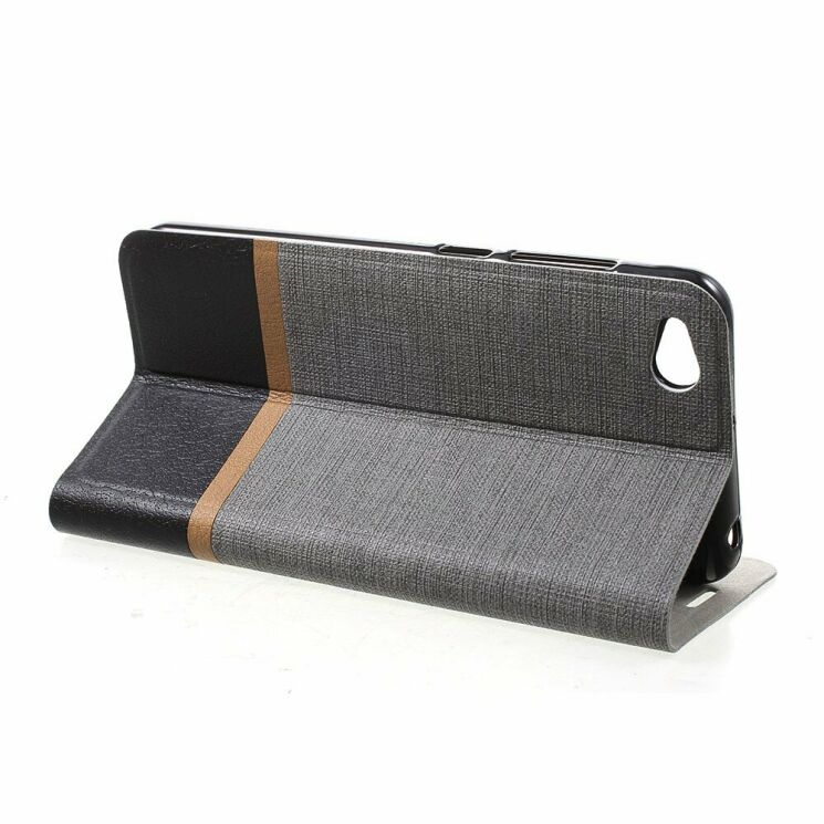 Чехол-книжка Deexe Lines Texture для Xiaomi Redmi Go - Grey: фото 4 из 6