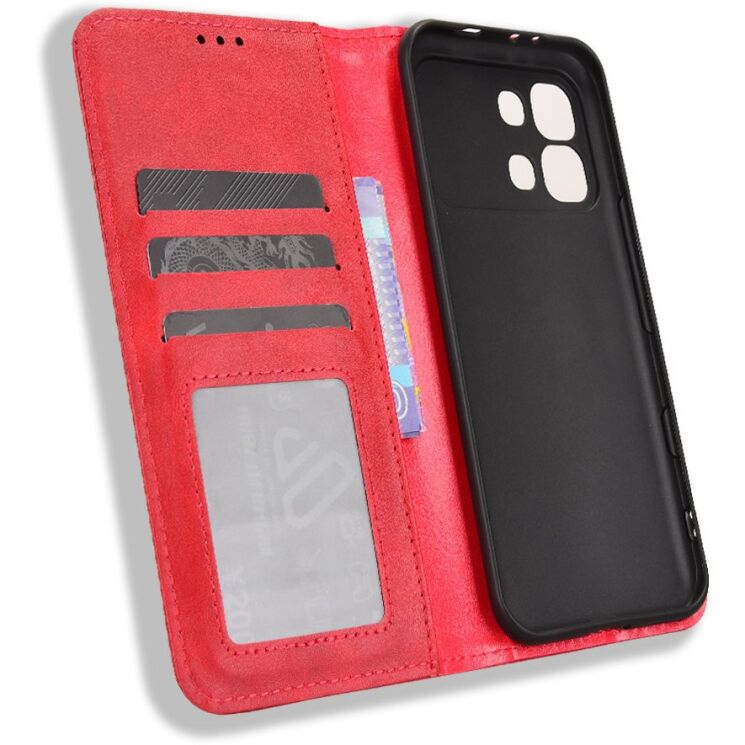 Чохол-книжка Deexe Retro Style для Infinix Note Edge - Red (409202R) Чохол-книжка Deexe Retro Style для Infinix Note Edge - Red: фото 3 з 19
