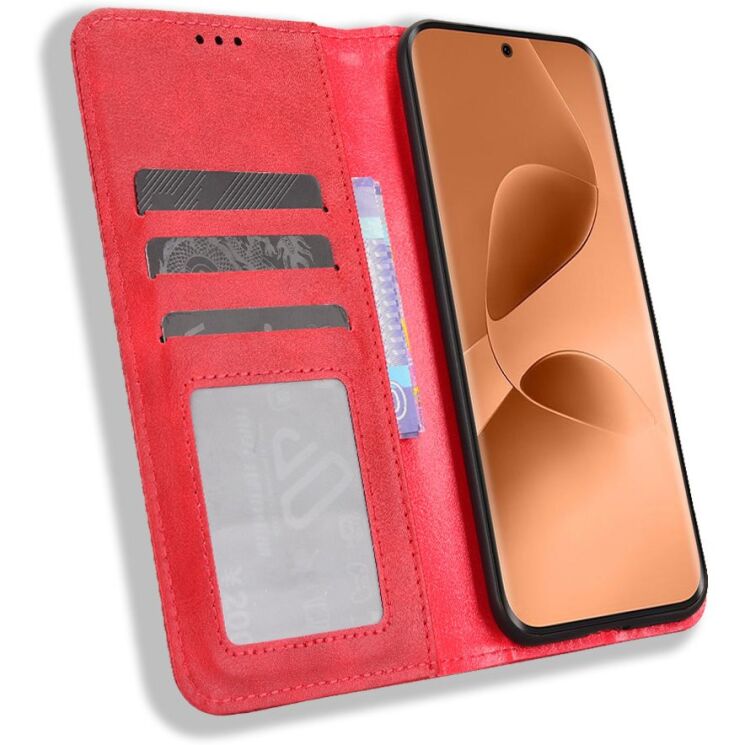 Чохол-книжка Deexe Retro Style для Infinix Note Edge - Red (409202R) Чохол-книжка Deexe Retro Style для Infinix Note Edge - Red: фото 4 з 19