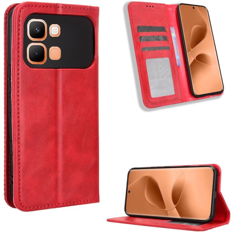 Чохол-книжка Deexe Retro Style для Infinix Note Edge - Red (409202R) Чохол-книжка Deexe Retro Style для Infinix Note Edge - Red: фото 1 з 19
