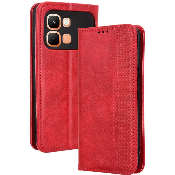 Чохол-книжка Deexe Retro Style для Infinix Note Edge - Red (409202R) Чохол-книжка Deexe Retro Style для Infinix Note Edge - Red: фото 7 з 19